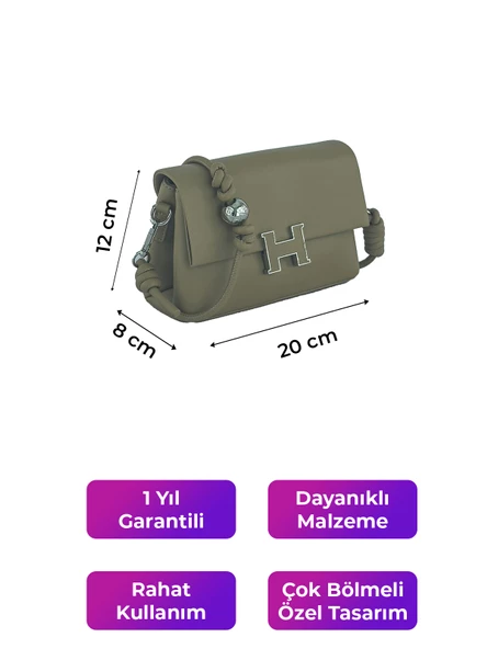 Kriste Bell Çapraz Askılı Kadın Çanta Haki 26530 - 2