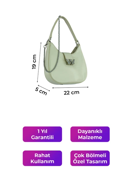 Kriste Bell Kadın Çanta Bej 26363 - Resim 2