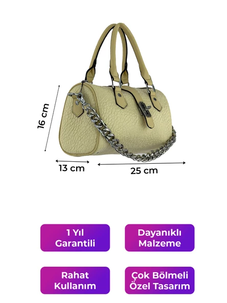 Kriste Bell Kadın Çanta Bej 26456 - 2