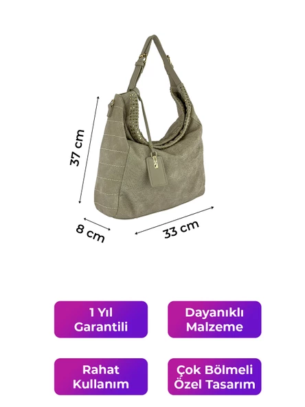 Kriste Bell Kadın Çanta Bej 26419 - Resim 2