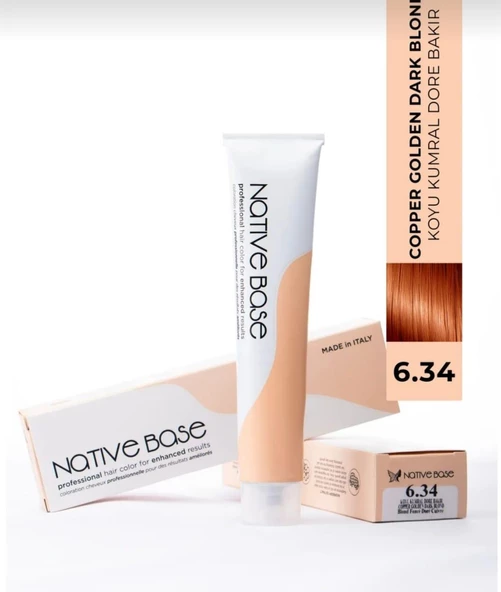 Saç Boyası 6.34 Koyu Kumral Dore Bakır 100 ml - 1