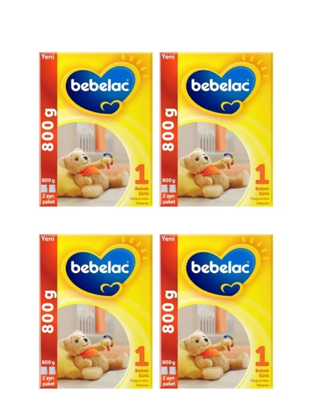 Bebelac 1 Bebek Sütü 0-6 Ay 800 gr X 4 Adet -KOFRE