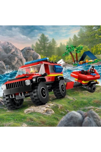 LEGO City 60412 4x4 Kurtarma Botlu İtfaiye Kamyonu (301 Parça) - 9