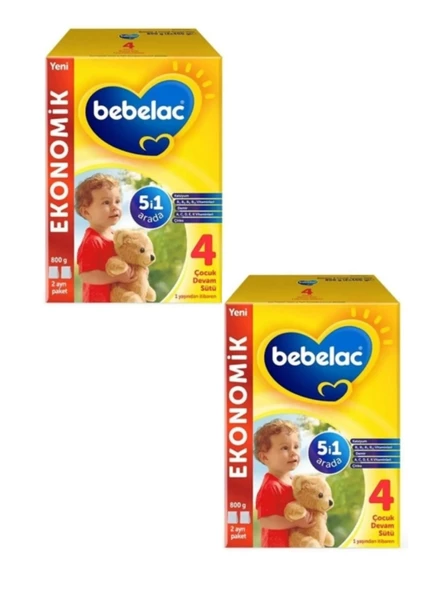 Bebelac 4 Devam Sütü 800 gr 1 Yaş+ X 2 Adet-KOFRE