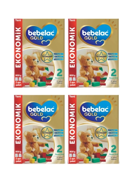 Bebelac Gold 2 Devam Sütü 6 - 12 Ay 800 G X 4 Adet Avantaj Paketi-KOFRE