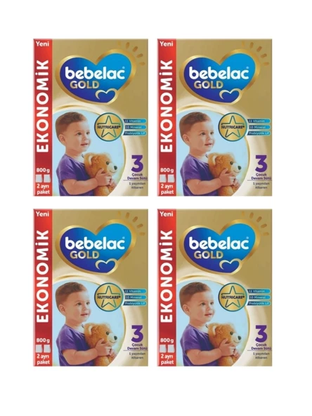 Bebelac Gold 3 Devam Sütü 800 gr X 4 Adet Avantaj Paket -KOFRE