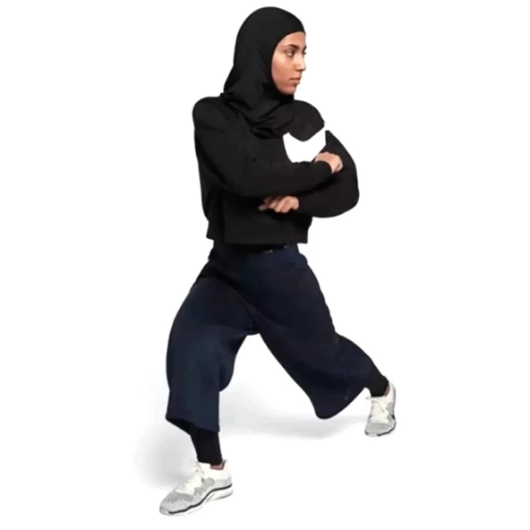 Nike Pro Hijab 2.0 Unisex Siyah Antrenman Baş Örtüsü N.000.3533.010.ML - 2