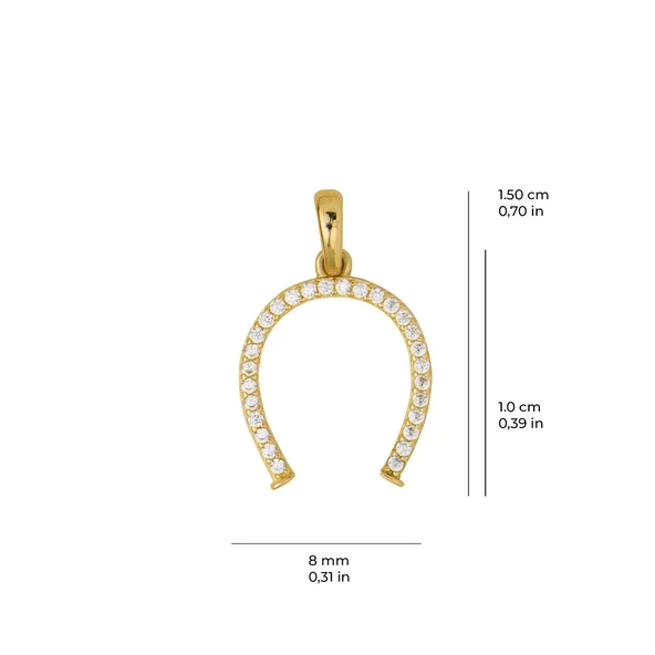 14 Ayar Nal Altın Kolye Ucu 0,95 gr - 2