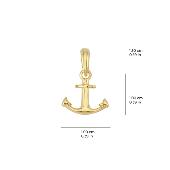 14 Ayar Çapa Altın Kolye Ucu 0,49 gr - 2