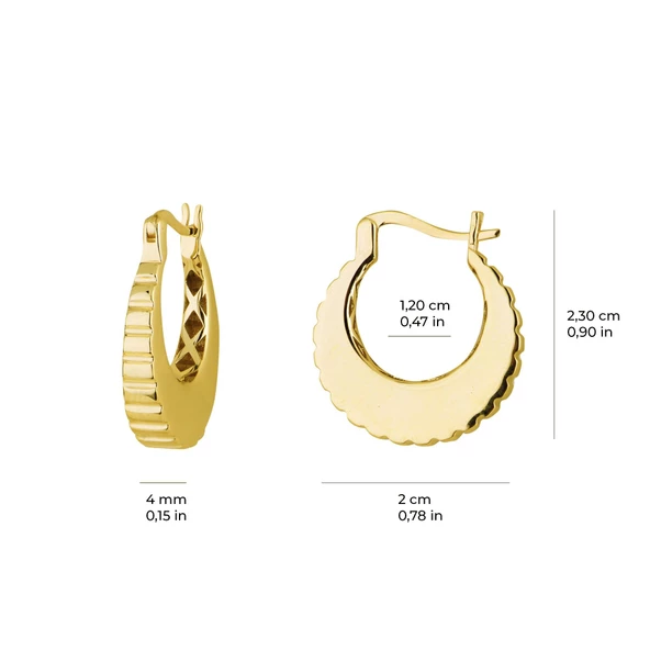 14 Ayar İtalyan Altın Küpe 4,05 gr - 5