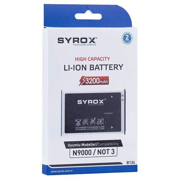 Syrox Samsung Note 3 / N9000 Batarya B134