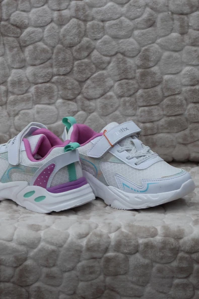 Kinetix Frofe Beyaz Pembe Hafif Rahat Orijinal Ürün Kız Çocuk Ayakkabı - 3