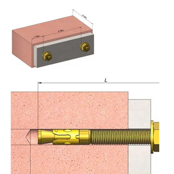 Saplamalı Klipsli Çelik Dübel M16x180 mm Raf Montaj Bağlantı Kanalları - 4