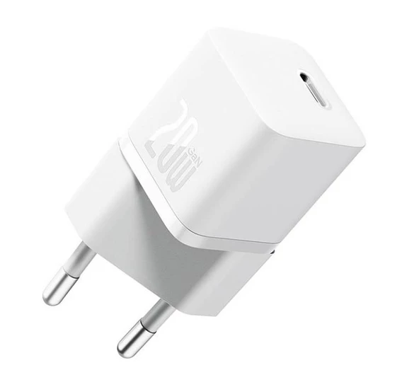 Baseus Gan5 Ultra Hızlı 20W Type C Şarj Başlığı, Ultra Küçük, Akım ve Isı Korumalı, Yanma Önleyici Adaptör