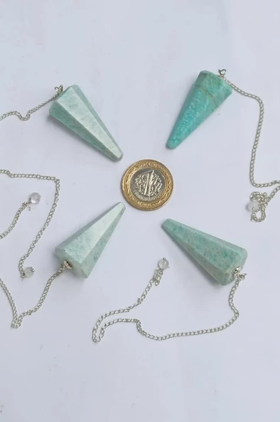 Doğal Amazonit Taşı Pandül Sarkaç 208-2 - 2