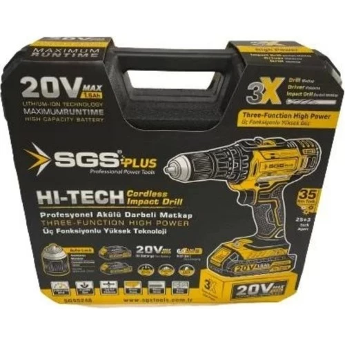 Sgs Plus 5248 Akülü Darbeli Matkap Seti 20V - SGS5248 - 3