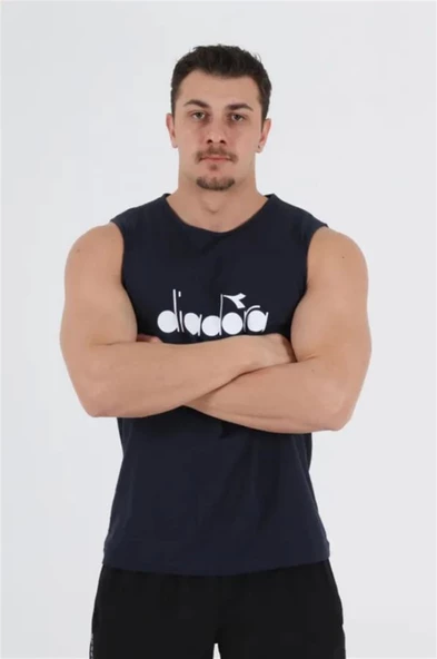 Diadora Therm Erkek Koyu Lacivert Kolsuz T-shirt - 1ATL01-Koyu Lacivert - 3