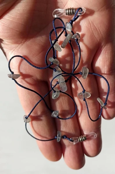 Doğal Labradorit Taşlı Gözlük İpi 129-1 - 2