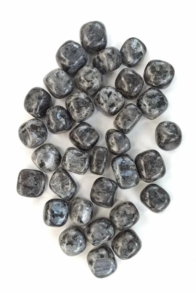 50 Gram Larvikite Taşı Tamburlu Parçalar Siyah Labradorit 664 - 2