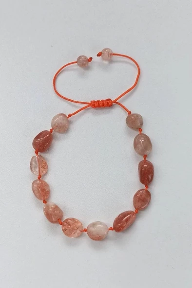 Güneş Taşı Bileklik Makrome Ayarlı 444-5