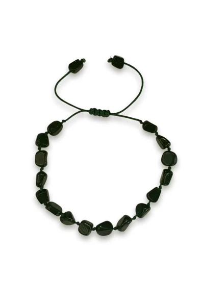 Koyu Yeşil Yıldıztaşı Bileklik Makrome Ayarlı 678-2