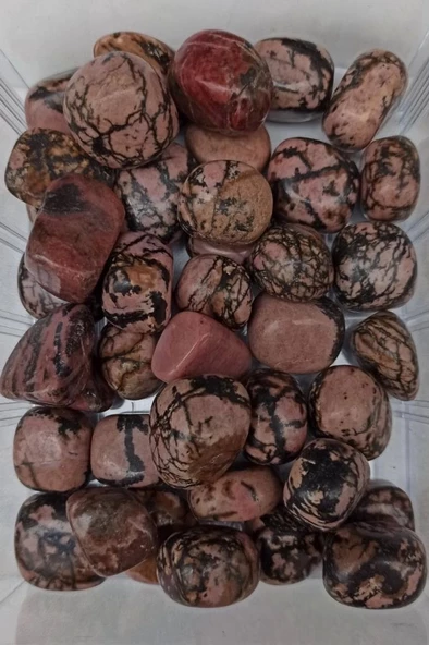 50 Gram Doğal Rodonit Tamburlu Parçalar - 535 - 2
