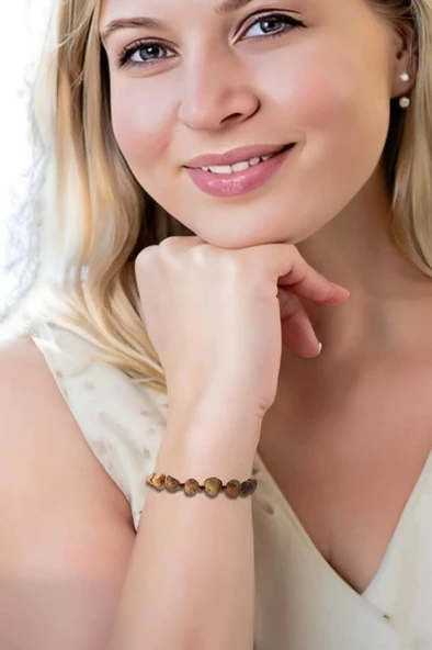 Ağaç Desenli Jasper Bileklik Makrome Ayarlı 310-2 - 2