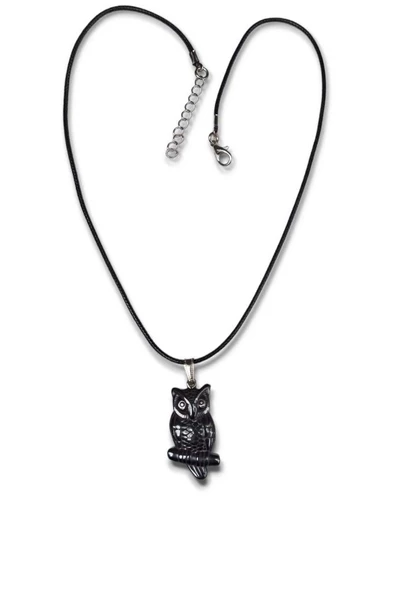 Baykuş Figürü Hematit Kolye 127-1 - 3