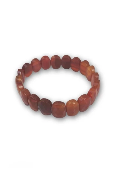 Doğal Akik Bileklik, Faset Kesim, Elastik Yapılı 320-3