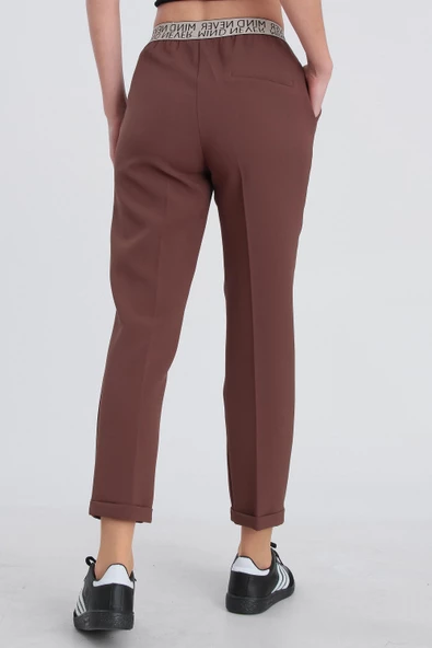 ARKASI LASTİKLİ KAHVE PANTOLON 50827-02 - 3