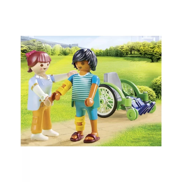 Playmobil City Life 70193 Tekerlekli Sandalyedeki Hasta, Yaşlar 4 ve Üzeri - 3