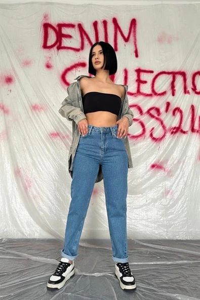 Boru Paça Jeans Pantolon