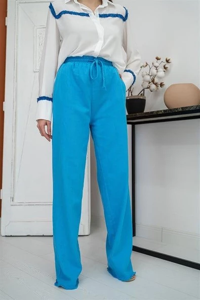 Lastikli Gabardin Pantolon