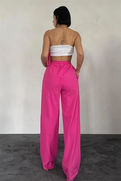 Lastikli Gabardin Pantolon - 3