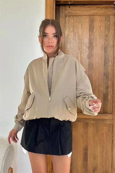 Parçalı Bomber Ceket