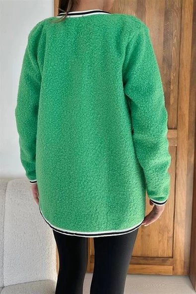 Şeritli Bukle Hırka - 6