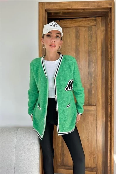 Şeritli Bukle Hırka - 2