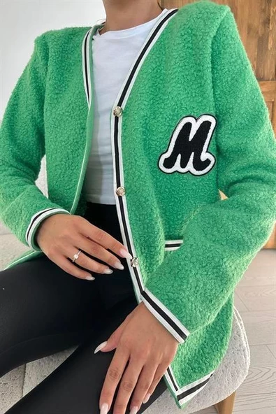 Şeritli Bukle Hırka - 5