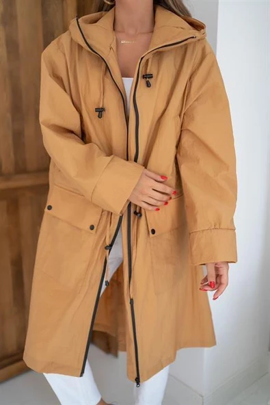 Askı Detaylı Trençkot - Resim 7