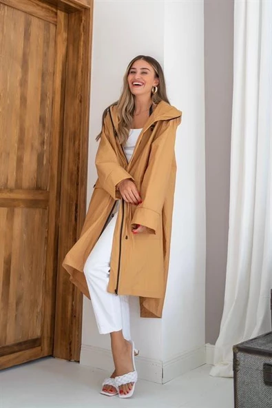 Askı Detaylı Trençkot - Resim 3