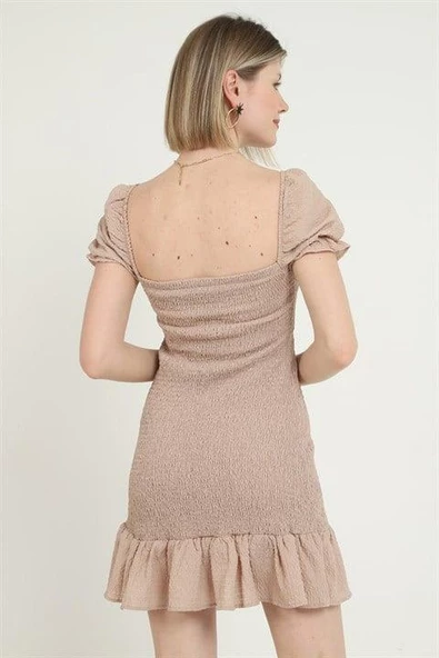 Gipeli ve Fırfırlı Elbise - Resim 3