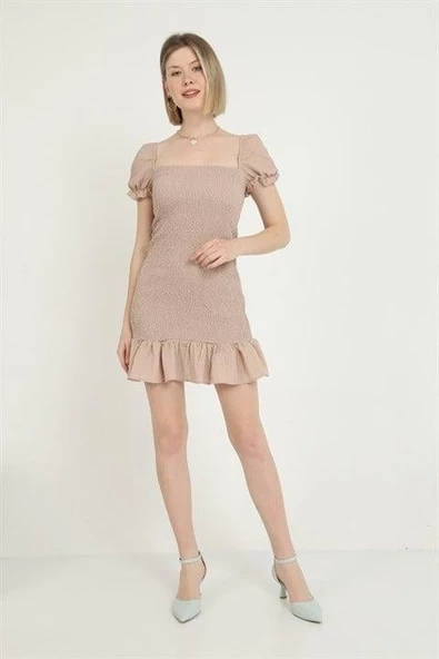 Gipeli ve Fırfırlı Elbise - Resim 2