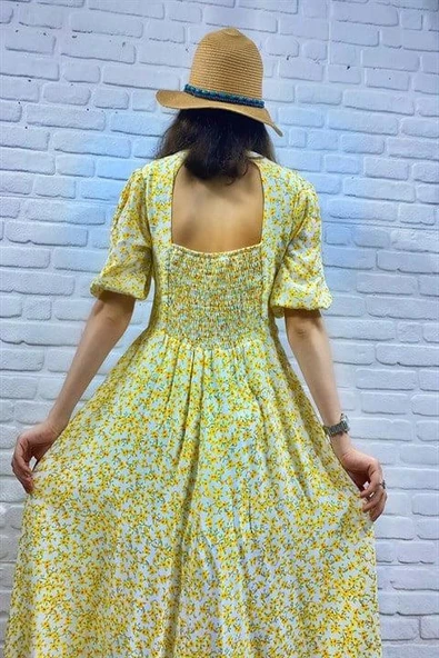 Yırtmaçlı Sırt Dekolteli Elbise - Resim 2