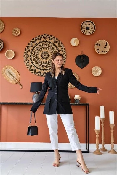 Büzgü Detay Ceket Elbise - Resim 4