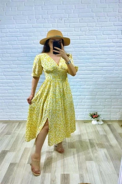 Yırtmaçlı Sırt Dekolteli Elbise ürün görseli