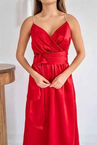 Taş Askılı Prenses Elbise - Resim 3