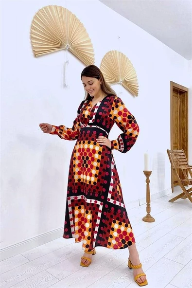 Saten Uzun Elbise - Resim 2