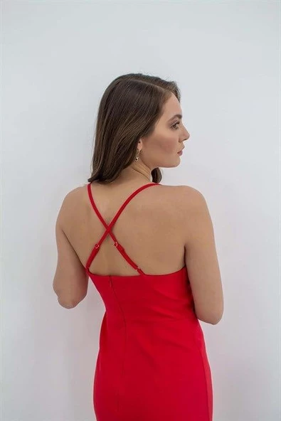 Sırt Dekolteli Elbise - Resim 3