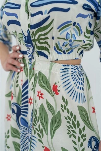 Bel Detaylı Elbise - Resim 4