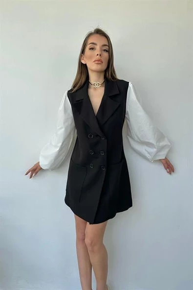 Garnili Ceket Elbise - Resim 9